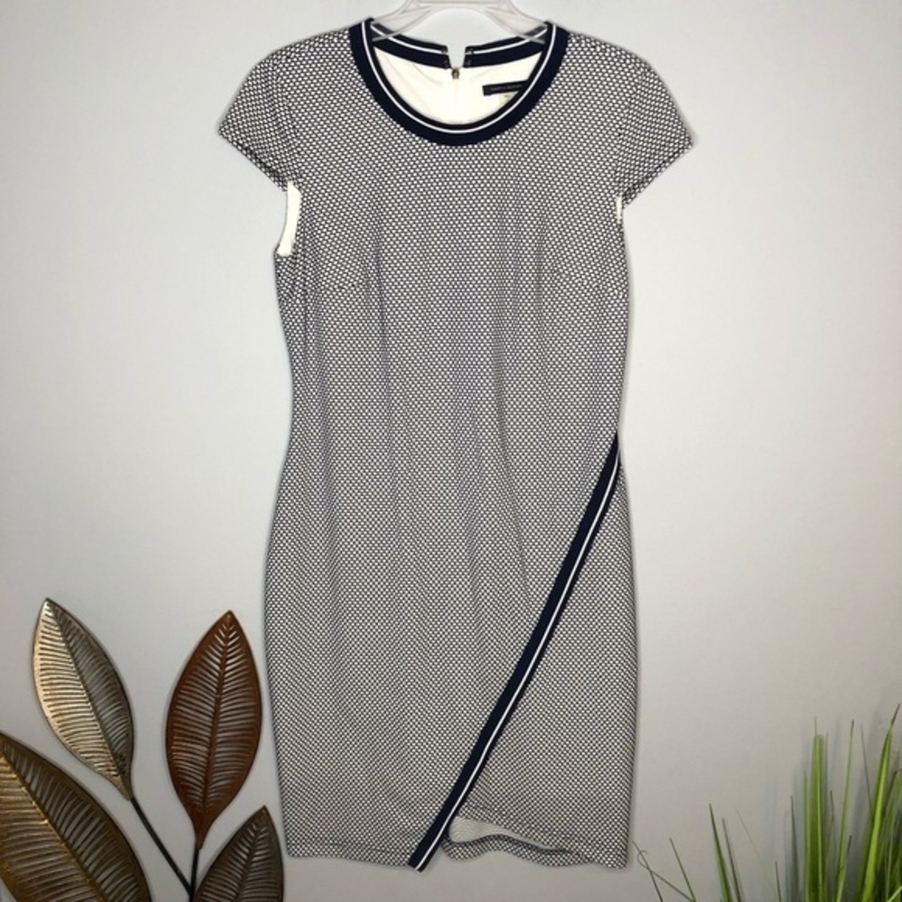 Tommy Hilfiger Blue White Crew Neck Dress
